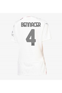 AC Milan Ismael Bennacer #4 Jalkapallovaatteet Naisten Vieraspaita 2023-24 Lyhythihainen